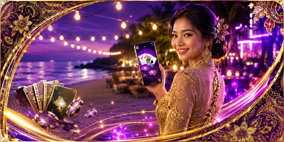 Pemain wanita berbaju kebaya bermain Teen Patti di platform kasino Malaysia